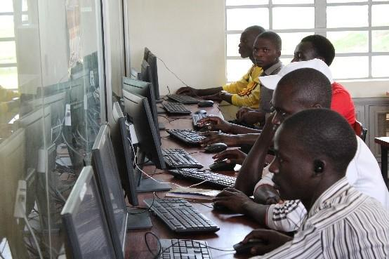 Students learning ICT